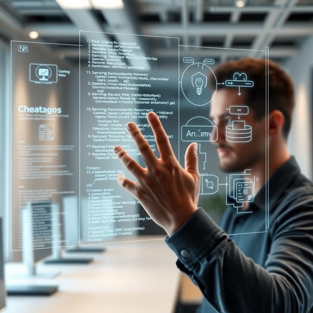 Developer working with advanced AI coding and reasoning interface