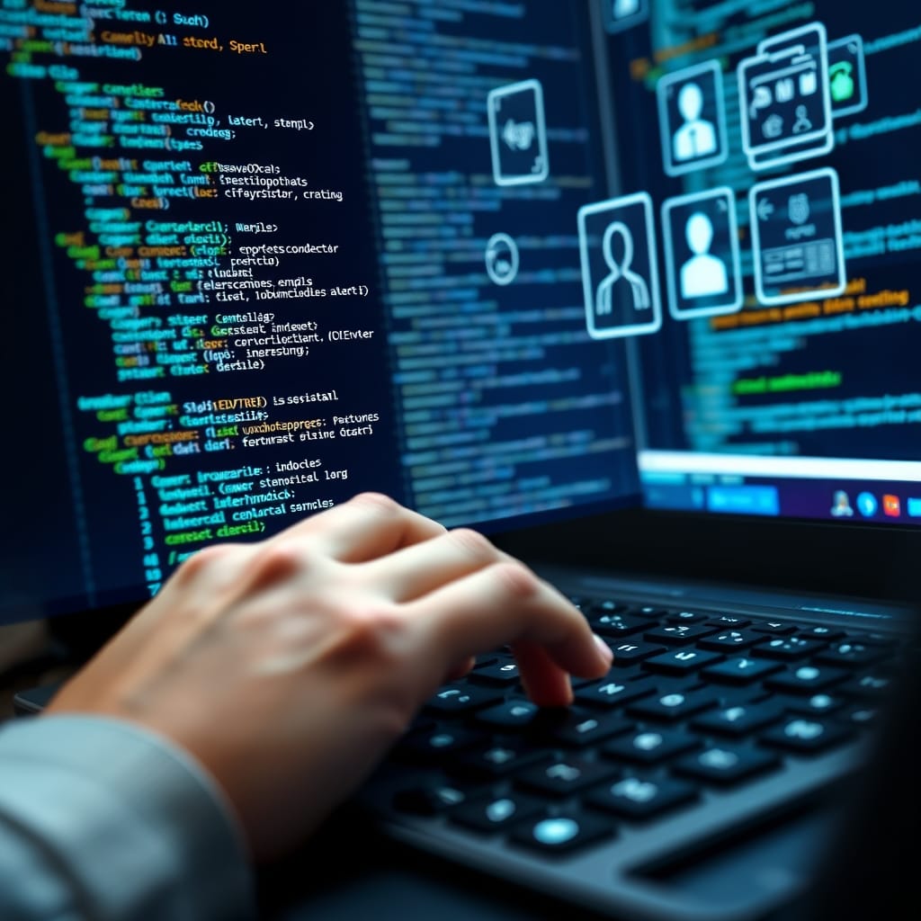 Developer interacting with an AI coding assistant