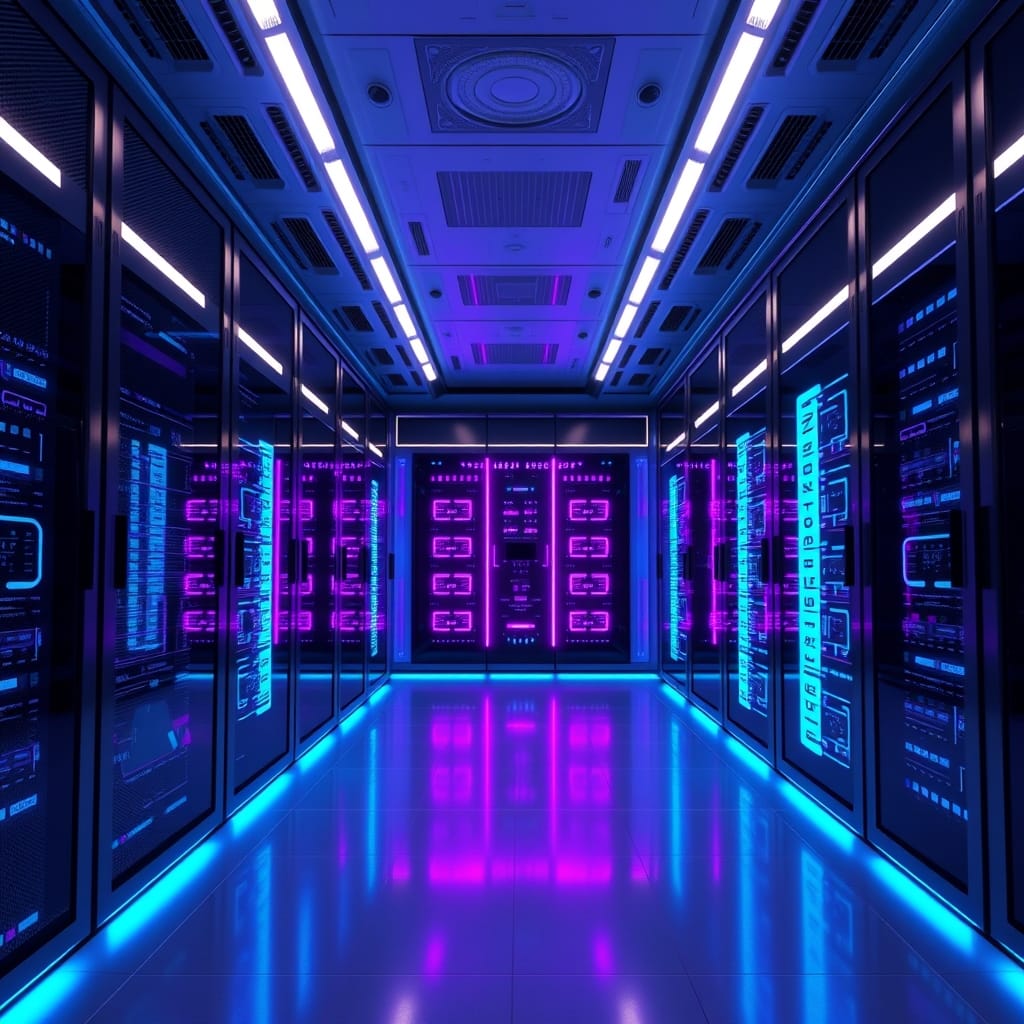 Advanced AI servers representing the power of Claude Opus 4.8.